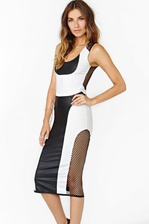 Extravagantní dámské šaty černo-bílé M/L