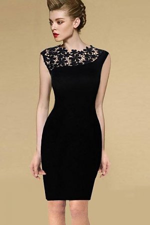 Elegantní dámské šaty s krajkou černé vel.S/M